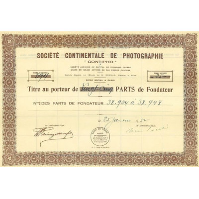 Sté Continentale de Photographie "Contipho"