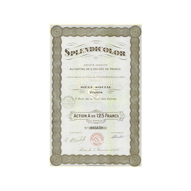 Splendicolor (1929) (Act 125 F)