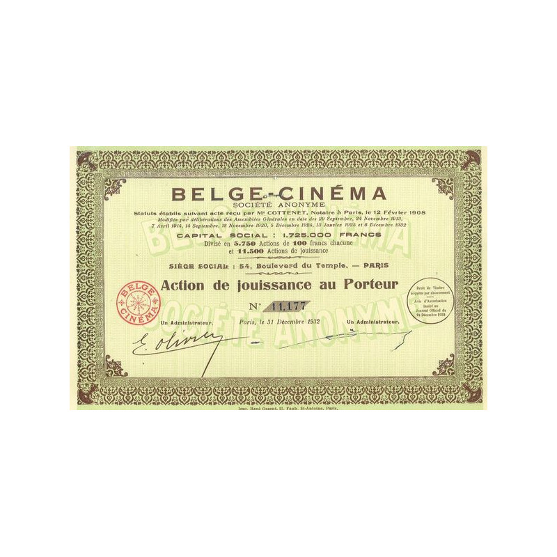 Belge-Cinéma (Act Jouissance) (modèle 2)
