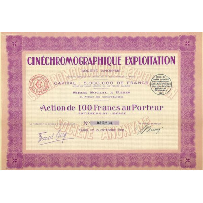 Cinéchromographique Exploitation