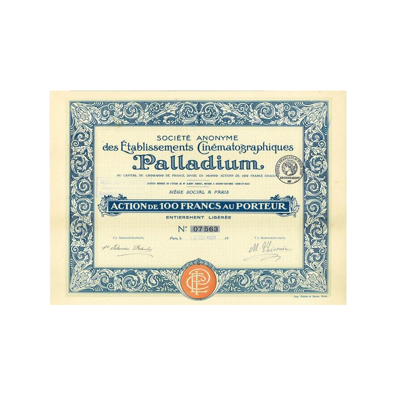 S.A. des Ets Cinématographiques Palladium