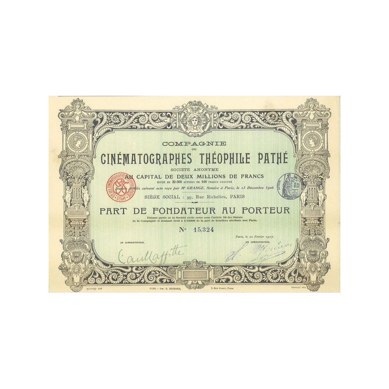 Cie des Cinématographes Théophile Pathé (PF)