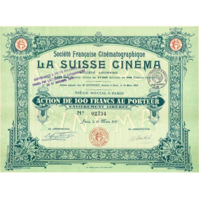 Sté Française Cinéchromographique La Suisse Cinéma