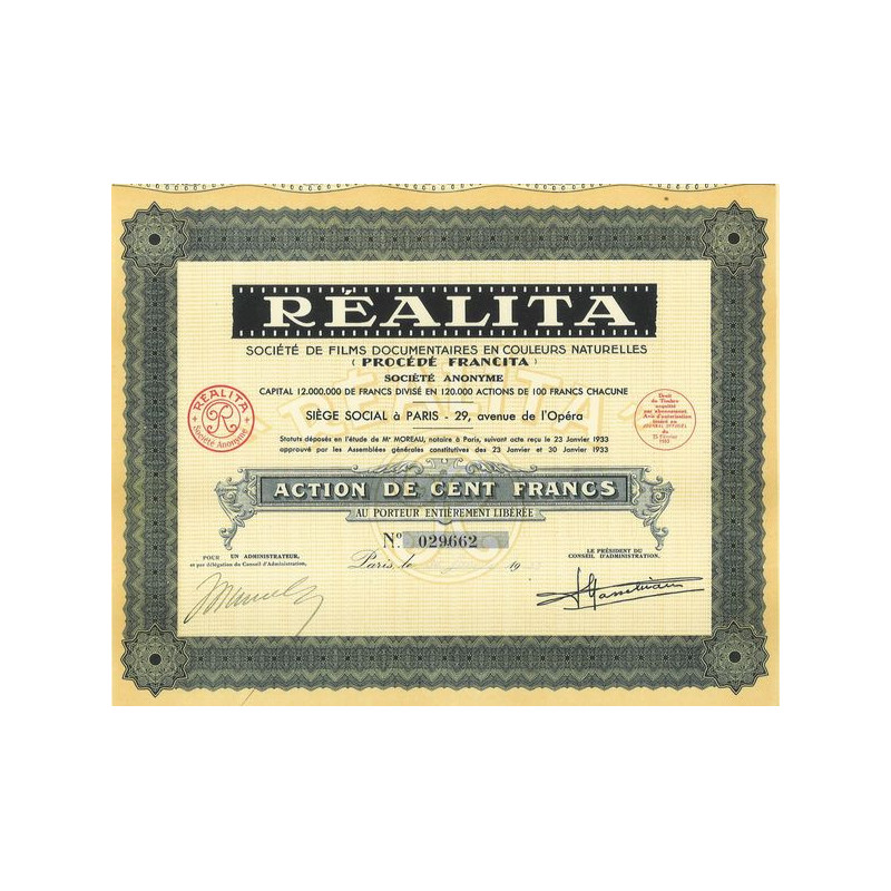 Réalita Sté de Films Documentaires en Couleurs Naturelles (Procédé Francita)