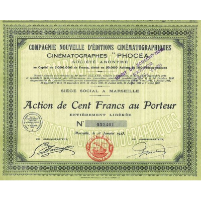 Cie Nlle d'Editions Cinématographiques - Cinématographes "Phocéa"