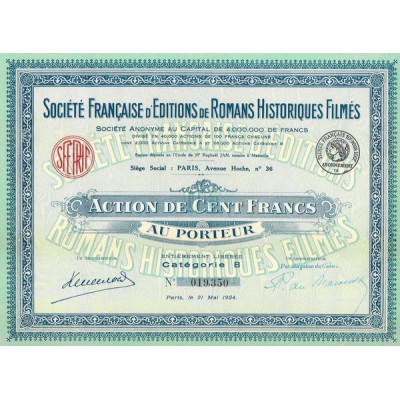Sté Française d'Editions de Romans Historiques Filmés (Catégorie B)