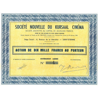 Sté Nlle du Kursaal Cinéma