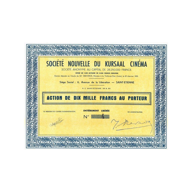 Sté Nlle du Kursaal Cinéma