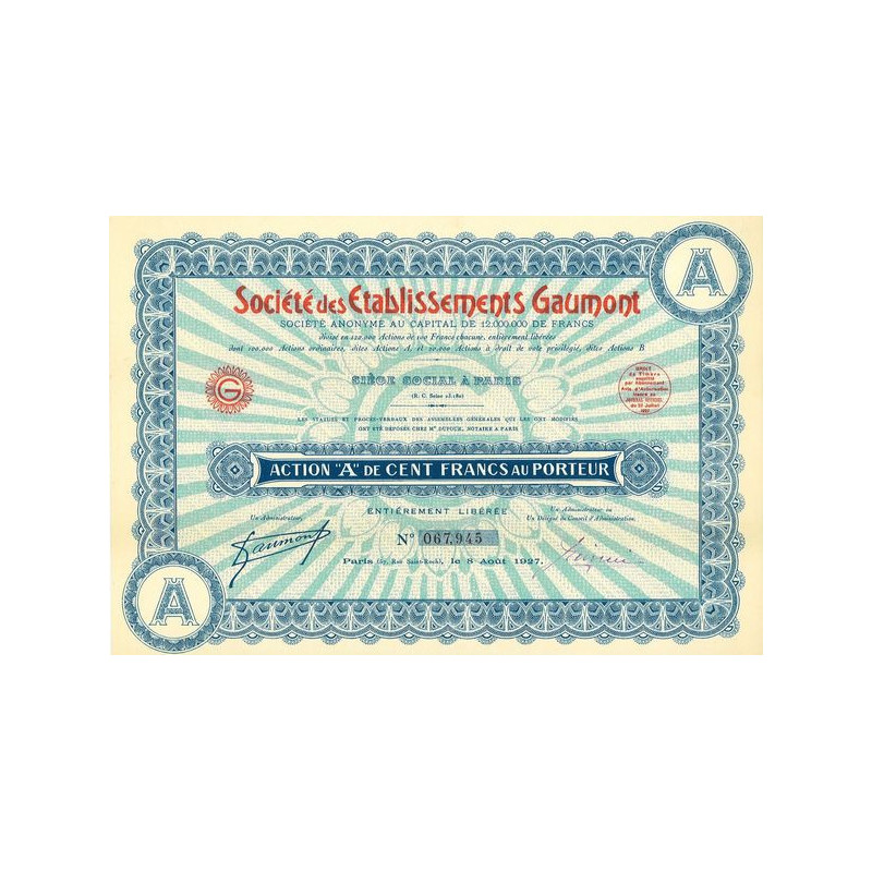 Sté des Ets Gaumont