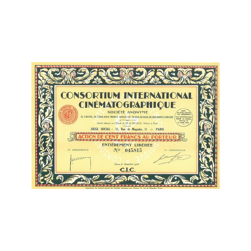 Consortium International Cinématographique (Act)