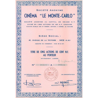 S.A. Cinéma "Le Monte-Carlo" (5 Act)