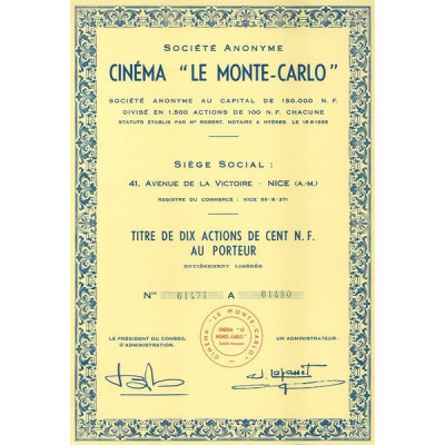 S.A. Cinéma "Le Monte-Carlo" (10 Act)