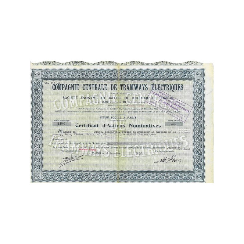 Cie Centrale des Tramways Electriques