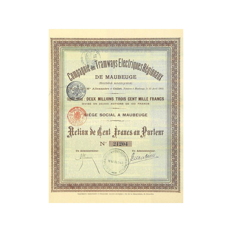 Cie des Tramways Electriques Régionaux de Maubeuge