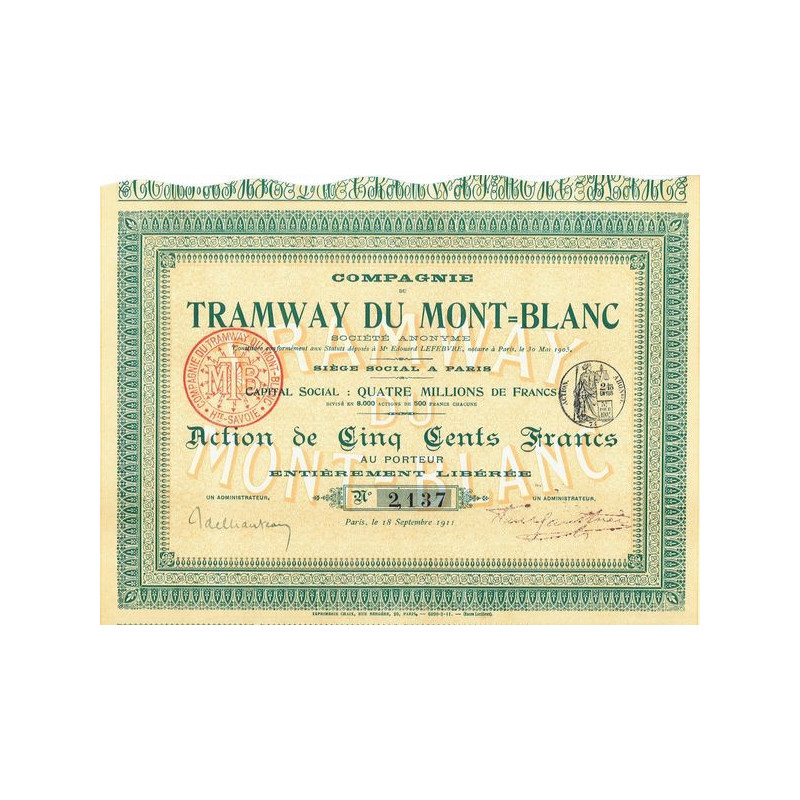 Cie du Tramway du Mont-Blanc (Act 500 F)