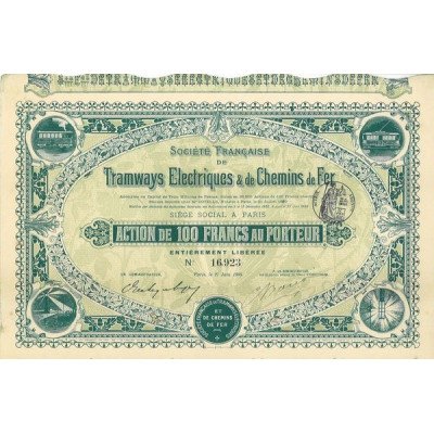 Sté Française des Tramwyas Electriques & de Chemins de Fer (verte)