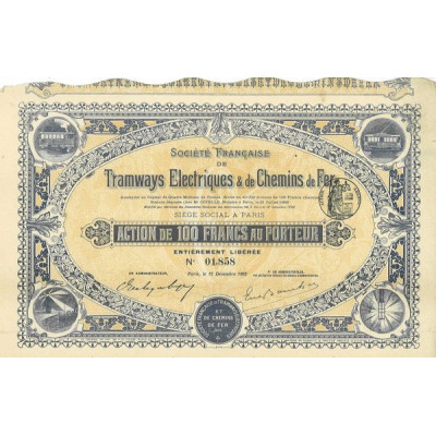 Sté Française des Tramwyas Electriques & de Chemins de Fer (violette)