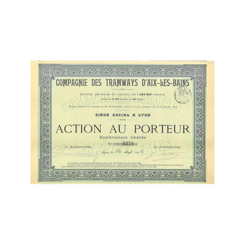 Cie des Tramways d'Aix-les-Bains