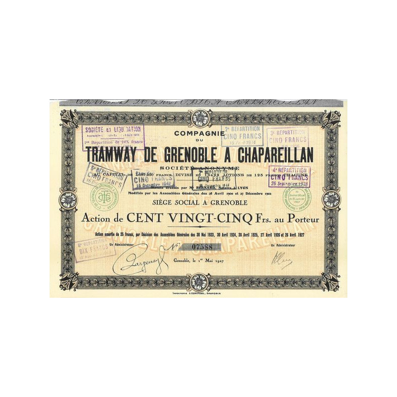 Cie du Tramway de Grenoble à Chapareillan