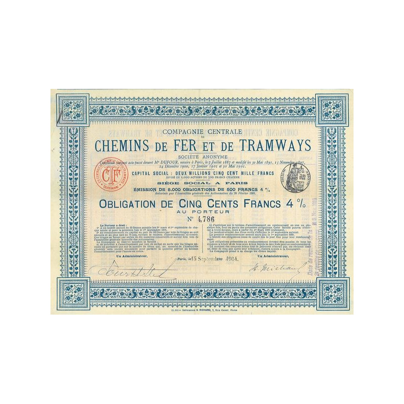 Cie Centrale de Chemins de Fer et de Tramways