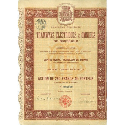 Cie Française des Tramways Electriques & Omnibus de Bordeaux