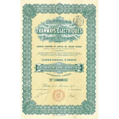 Cie des Tramways Electriques de Saint-Etienne (Loire)