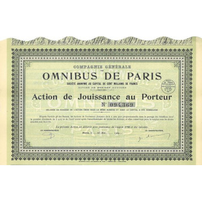 Cie Gale des Omnibus de Paris