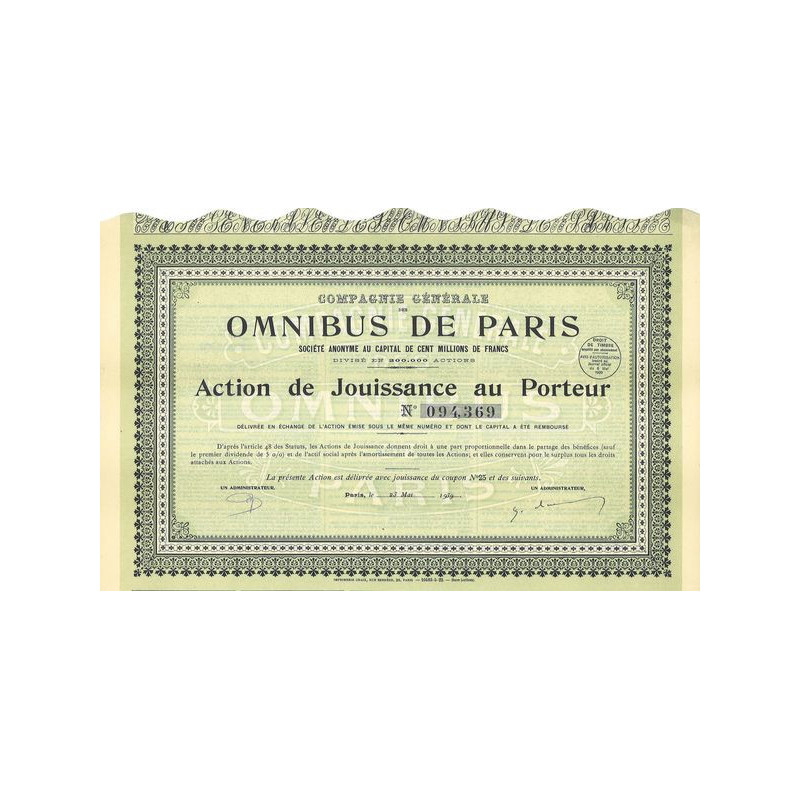 Cie Gale des Omnibus de Paris