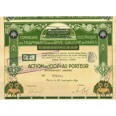Cie Electrique des Tramways de la Rive Gauche de Paris