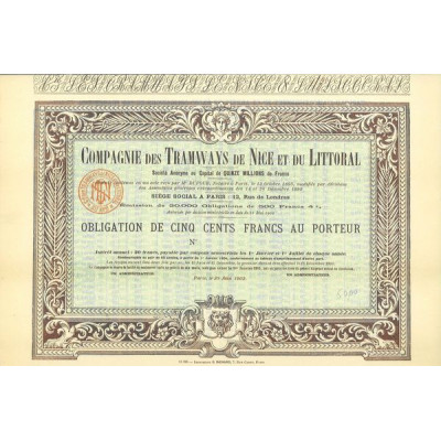 Cie des Tramways de Nice et du Littoral