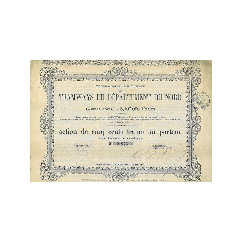 Cie Anonyme des Tramways du Département du Nord