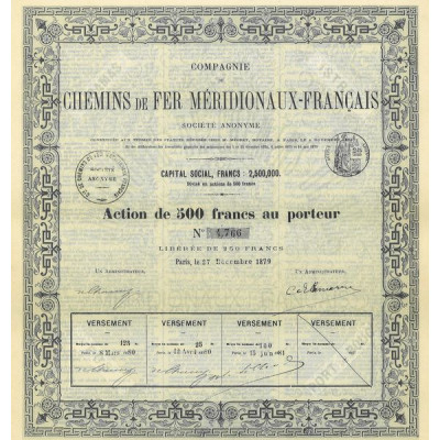 Cie des Chemins de Fer Méridionaux-Français 1879