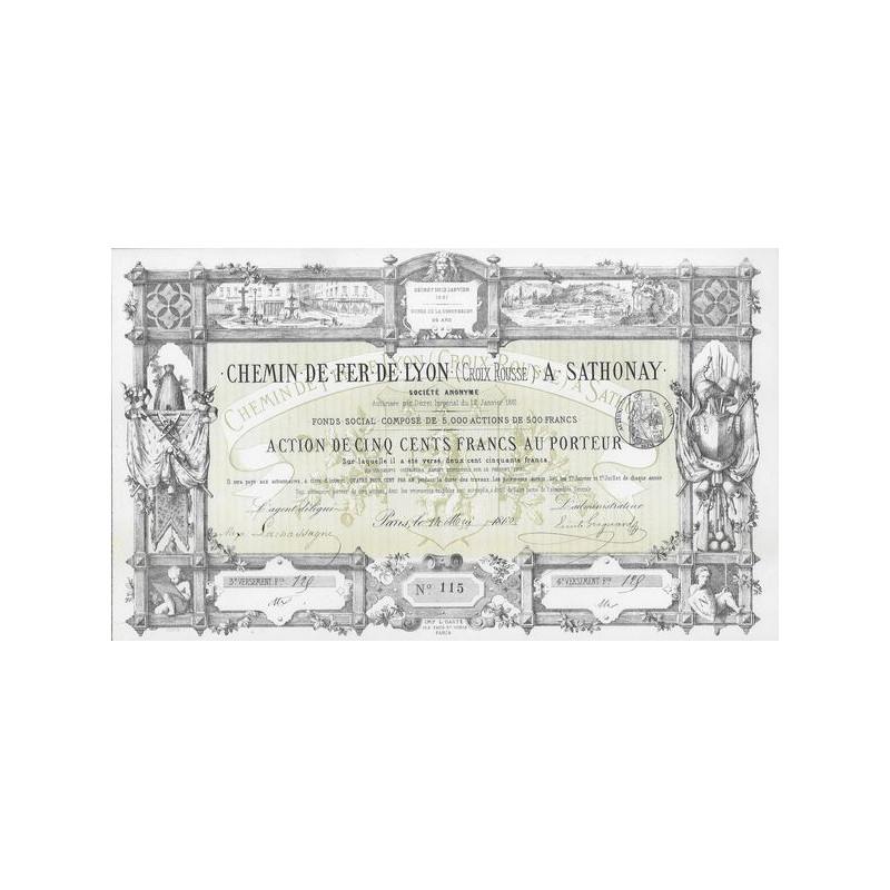 Chemin de Fer de Lyon (Croix Rousse) à Sathonay