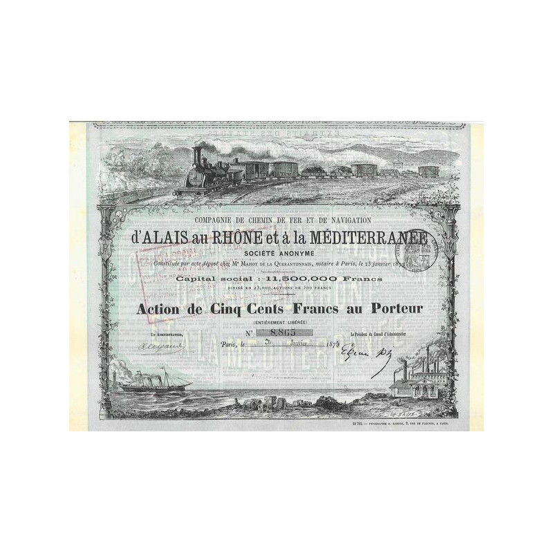 Cie de Chemin de Fer et de Navigation d'Alais au Rhône et à la Méditérranée