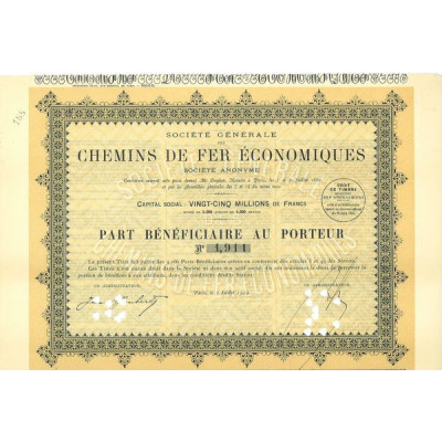 Sté gale des Chemins de Fer Economiques (PB)