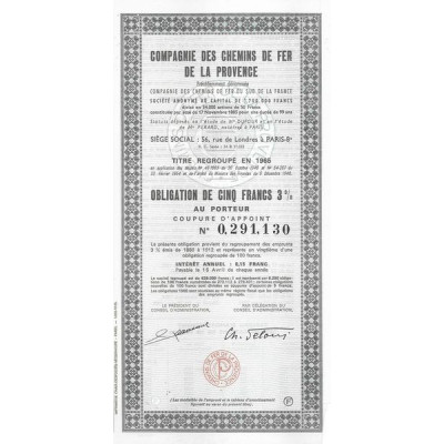 Cie des Chemins de Fer de la Provence