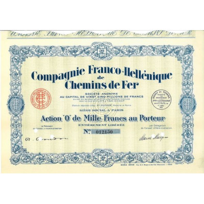 Cie Franco-Hellénique de Chemin de Fer