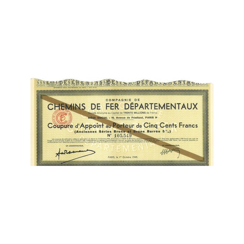 Cie de Chemins de Fer Départementaux