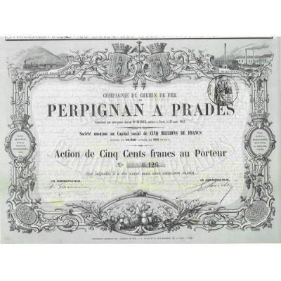 Cie du Chemin de Fer de Perpignan à Prades (Act 500 F)
