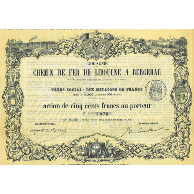 Cie du Chemin de Fer de Libourne à Bergerac
