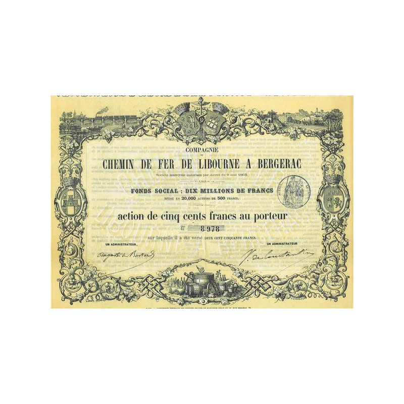 Cie du Chemin de Fer de Libourne à Bergerac
