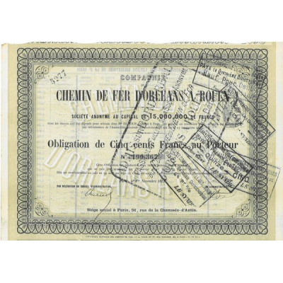 Cie du Chemin de Fer d'Orléans à Rouen (Obl)