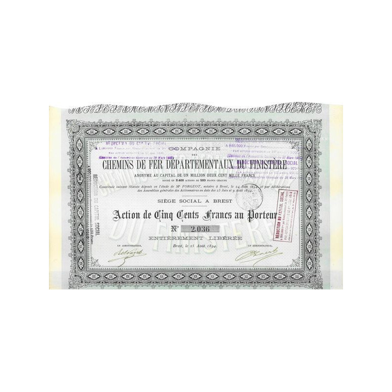 Cie des Chemins de Fer Régionaux du Finistère