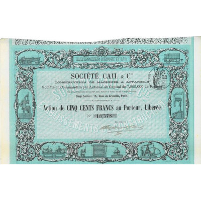 Ets Derosne et Cail - Sté Cail & Cie (Act)