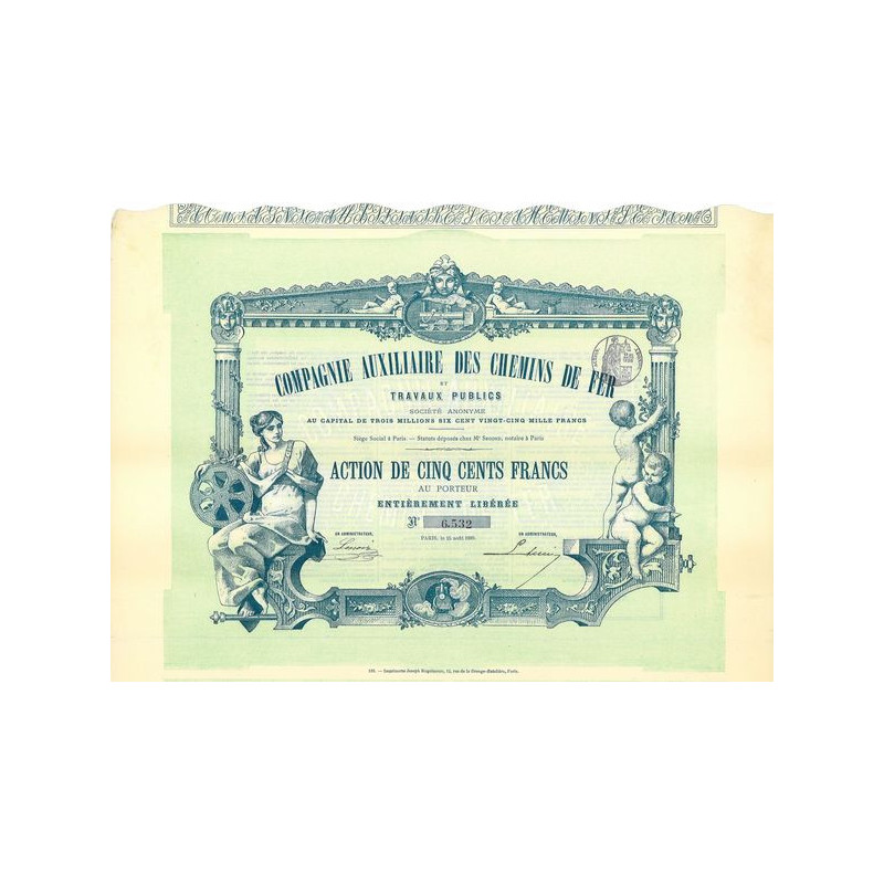 Cie Auxiliaire des Chemins de Fer et Travaux Publics (Act)