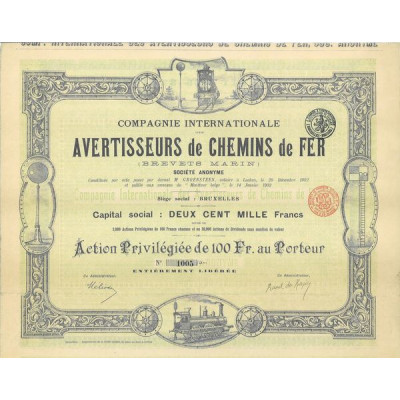 Cie Internationale de Avertisseurs de Chemins de Fer (Brevets Marin)