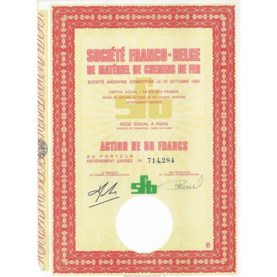 Sté Franco-Belge de Matériel de Chemins de Fer (Act 50 NF)