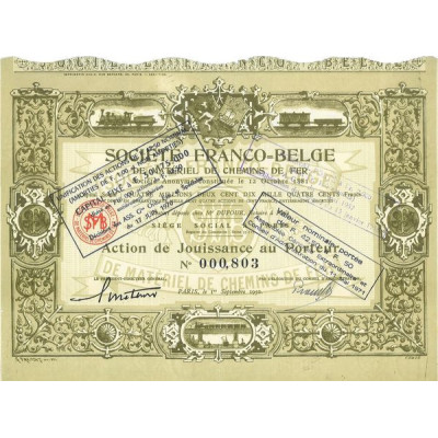 Sté Franco-Belge de Matériel de Chemins de Fer (Act Jouissance)
