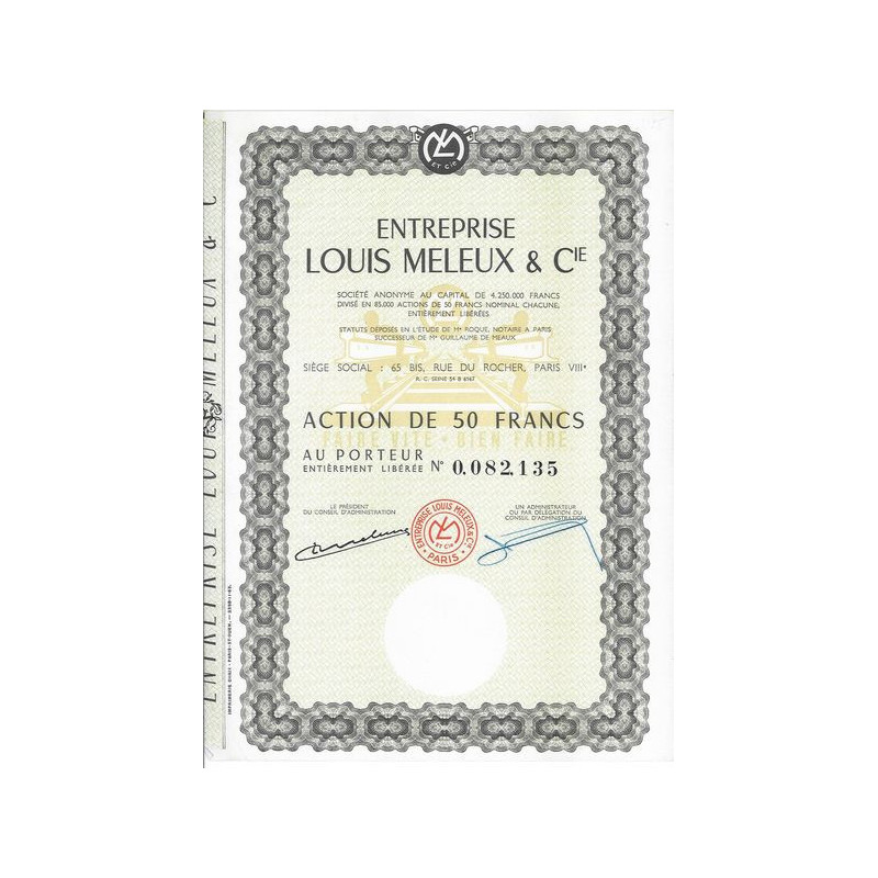 Ets Louis Meleux & Cie (Act 50 F)