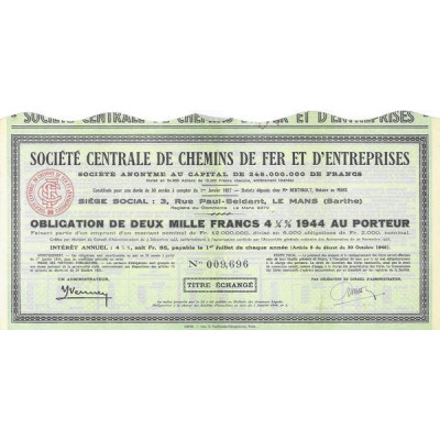 Sté Centrale de Chemins de Fer et d'Entreprises